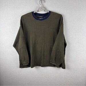 Faded Glory men's Shirt, long sleeve. crewneck, color green, 2XL